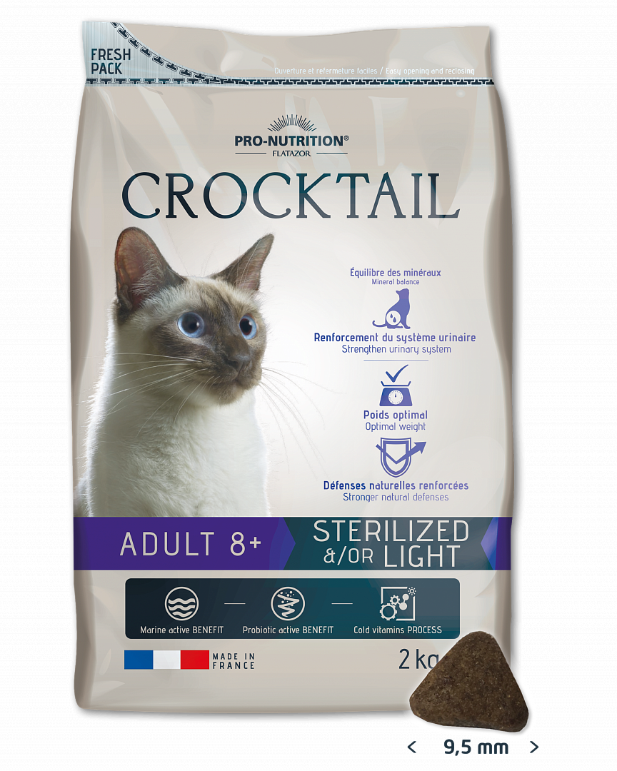 Сухой корм Для кошек Pro-Nutrition Flatazor CROCKTAIL ADULT 8+ STERILIZED &/OR LIGHT