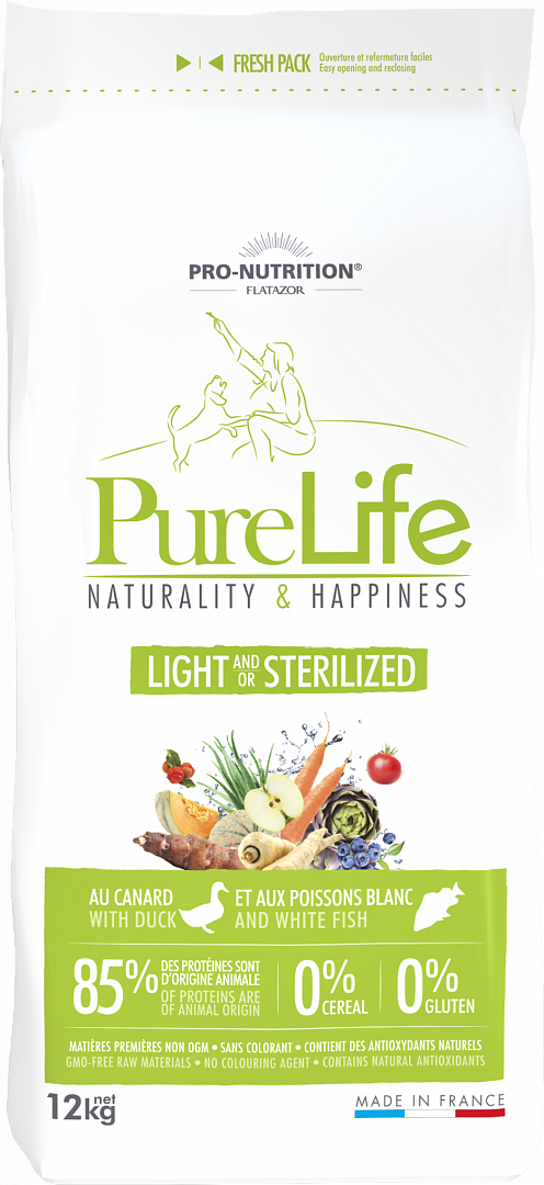 Сухой корм Для собак Pro-Nutrition Flatazor Pure Life Light and/or Sterilized